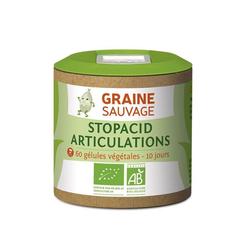 Stopacid Articulations - 60 gélules végétales - Graine Sauvage - 2020 Stopacid Articulations - 60 gélules végétales - Graine Sauvage - 2020