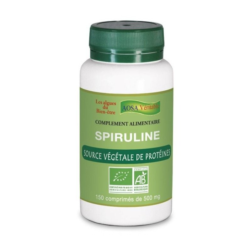 Spiruline - 150 comprimés de 500 mg - Aosa Véritable - 2020 Spiruline - 150 comprimés de 500 mg - Aosa Véritable - 2020
